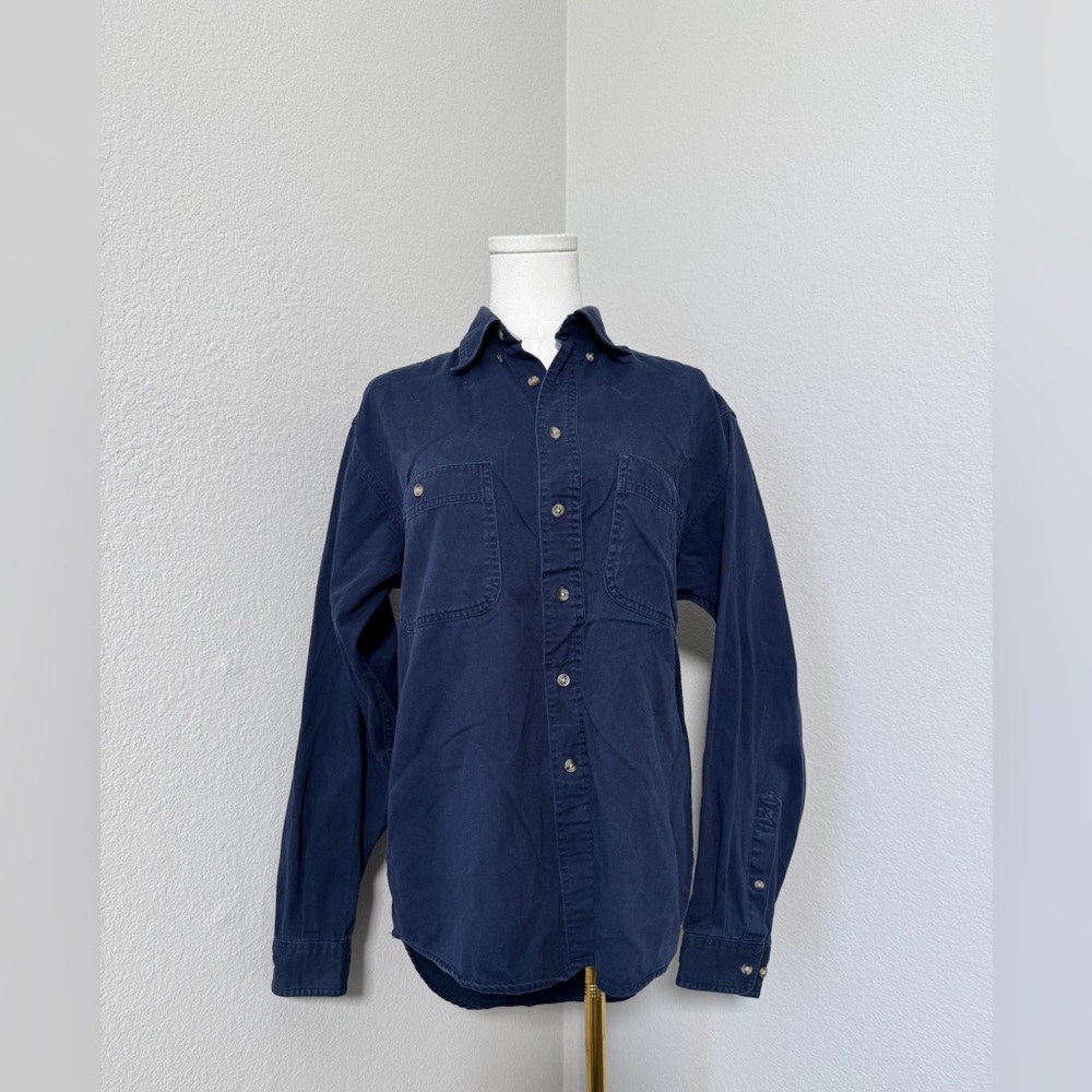 Navy Blue Button-Up Shirt